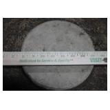 Concrete Bird Bath on Pedestal - Ornate Rim, ~30 in Tall, 23 in Bowl