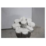 Concrete Bird Bath on Pedestal - Ornate Rim, ~30 in Tall, 23 in Bowl