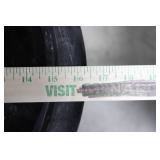 Pair of Black Resin Urn Planters with Fluted Sides and Square Pedestals 20.5' x 16'