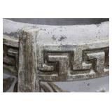 Pair of Greek-Key Urn Planters with Grapevine Relief Concrete 16' x 14'