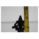 3-Piece Wrought Iron Teardrop Plant Stakes with Amber Glass Orbs 38.5' x 16'