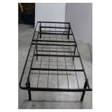 Twin Size Foldable Bed Frame - Black Metal, Mattress Not Included