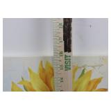 Sunflower Wall Decor Set - 3-Panel Triptych, Wire Panels & Dome Vase & Wallet