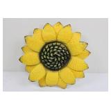 Sunflower Wall Decor Set - 3-Panel Triptych, Wire Panels & Dome Vase & Wallet