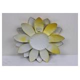 Sunflower Wall Decor Set - 3-Panel Triptych, Wire Panels & Dome Vase & Wallet