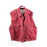 Levi's Jeans for Women Vest - Red Denim, Sleeveless, Button Front