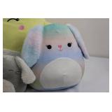 Squishmallows 3-Pack Plush Set - Yellow Chick, Grey Bunny & Pastel Rainbow Bunny