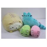 Plush Set - 4-Piece Collection Sumikkogurashi, Pusheen, Tasty Peach.