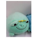 Assorted Plush Toys - Dinosaur, Shark, Tiger & Frog (Lot of 4)