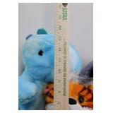 Assorted Plush Toys - Dinosaur, Shark, Tiger & Frog (Lot of 4)