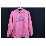 Adidas Pink Hoodie Leopard Print 3-Stripes Logo UK L / US L