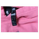 Adidas Pink Hoodie Leopard Print 3-Stripes Logo UK L / US L