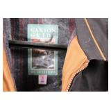 Canyon Guide Outfitters Tan & Black Windbreaker Jacket - Zip Front, Pockets Size M