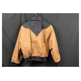 Canyon Guide Outfitters Tan & Black Windbreaker Jacket - Zip Front, Pockets Size M