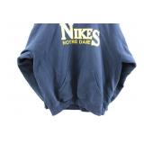 Notre Dame Hoodie Navy Pullover with Front Kangaroo Pocket Size L