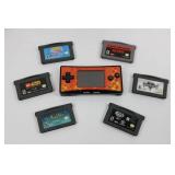 Nintendo Game Boy Micro in Case with 6 Game Boy Advance Cartridges