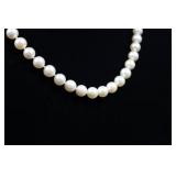 Mikimoto Akoya Pearl Necklace - Cream White 7-8mm Beads with Box Clasp