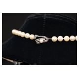 Mikimoto Akoya Pearl Necklace - Cream White 7-8mm Beads with Box Clasp