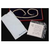 Mikimoto Akoya Pearl Necklace - Cream White 7-8mm Beads with Box Clasp