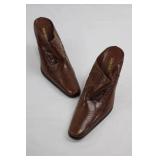 Enzo Angiolini Brown Leather Ankle Boots - Size 6 1/2 M