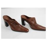 Enzo Angiolini Brown Leather Ankle Boots - Size 6 1/2 M