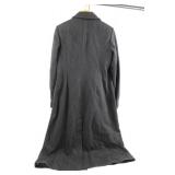 apostrophe Black Wool Coat - Size S (4-5) Button-Front Long Coat