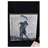 Love Sign, Lighted Star, Vintage Print Frame & Letter Board - 4-Piece Decor Set