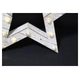 Love Sign, Lighted Star, Vintage Print Frame & Letter Board - 4-Piece Decor Set