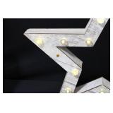 Love Sign, Lighted Star, Vintage Print Frame & Letter Board - 4-Piece Decor Set