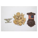 US Eagle Insignia Set - Great Seal Crest, FCL Medal & Eagle Lapel Pin