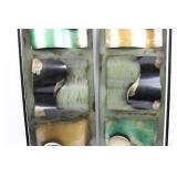 Pair of Verdigris Patina Metal Wall Panels with Curved Cutouts - Each 36' x 13'