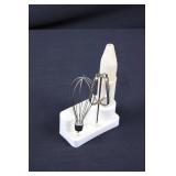 Vintage Electric Hand Mixer on Plastic Stand with Whisk & Beater Attachments (not tested)