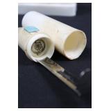 Vintage Electric Hand Mixer on Plastic Stand with Whisk & Beater Attachments (not tested)