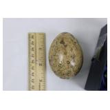 Decorative Stone & Glass Egg Trio in Blue Satin Box