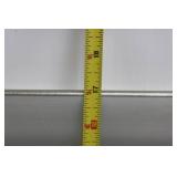 Rectangular Brushed-Silver Framed Wall Mirror - Contemporary Hallway Decor  53in x 17in