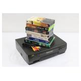 JVC HR-VP450U VHS VCR - 4-Head Hi-Fi with 7 Tapes (120V)