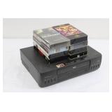 RCA VHS Player - 8 VHS Tapes Included NOT TESTED