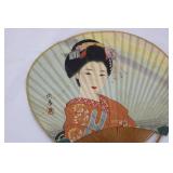Geisha Hand Fan - Shanghai Souvenir Box & Spoon (3-Piece)