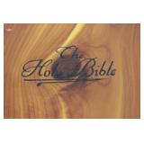 Holy Bible in Wooden Keepsake Box - Decorative Vintage Bible Set