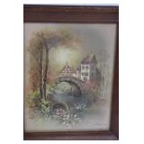 Andres Orpinas Country House and Wishing Well - Cottage & Bridge Scenes (Lot of 2) 12' x 10'