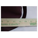 Burgundy Pebbled Leather Satchel Bag - Gold V-Hardware, Braided Handles