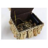 Shell Mosaic Jewelry Box with Jewelry - Seashell Decor Keepsake Box for Jewelry