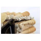 Shell Mosaic Jewelry Box with Jewelry - Seashell Decor Keepsake Box for Jewelry