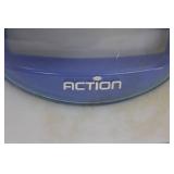 Action Portable TV with AM/FM Radio - 12-14V DC, Blue Vintage Tabletop TV (Not Tested)