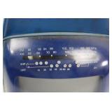 Action Portable TV with AM/FM Radio - 12-14V DC, Blue Vintage Tabletop TV (Not Tested)