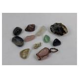 Gemstone Collection: Amethyst, Aventurine, Rose Quartz Pendant, Ocean Jasper