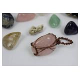 Gemstone Collection: Amethyst, Aventurine, Rose Quartz Pendant, Ocean Jasper