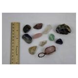 Gemstone Collection: Amethyst, Aventurine, Rose Quartz Pendant, Ocean Jasper