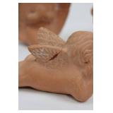 Terracotta Cherub Angel Figurine Set with Decorative Vase - 5-Piece Display 3'-5'Tall