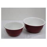 Corelle Coordinates Burgundy Stoneware Bowls - 9'-11' diameter